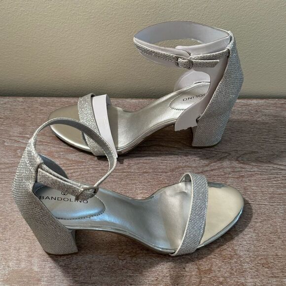 Bandolino Armory Dress Sandals Silver-Tone- Size 8.5 M- NIB - Picture 6 of 8